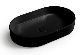 Раковина керамическая White Ceramic Blade W052705 60х40 накладная цвет черный