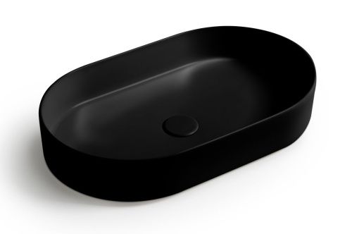 Раковина керамическая White Ceramic Blade W052705 60х40 накладная цвет черный