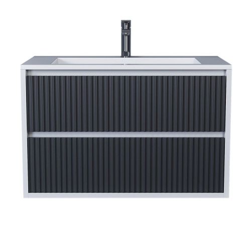 Тумба с раковиной Uperwood Next Premium 3930205167 80х50 цвет серый - фото 4