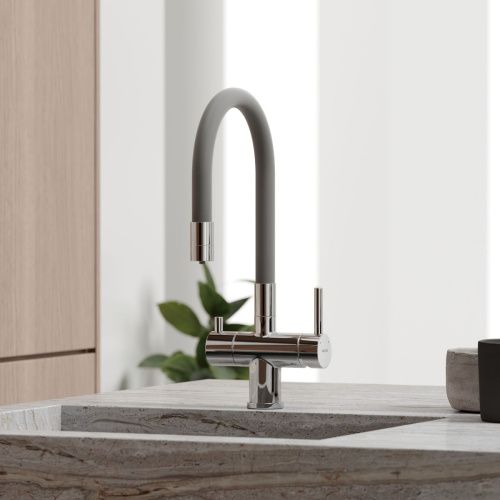 Смеситель для кухни Sancos Lucia SC4004CH на мойку хром/серый - фото 2