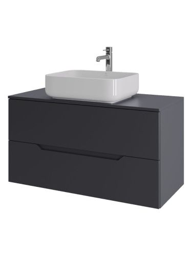 Тумба с раковиной Orange Line Li-100TugMDF+B05-500W 100х50 цвет серый - фото 2