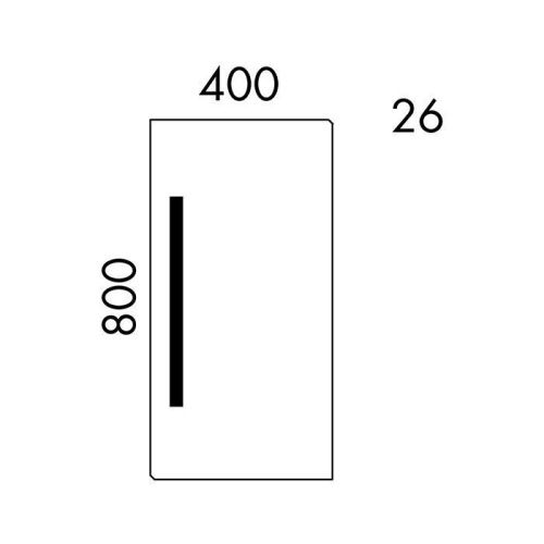 Зеркало с подсветкой Burgbad Iveo SIEG040 40х80 - фото 2