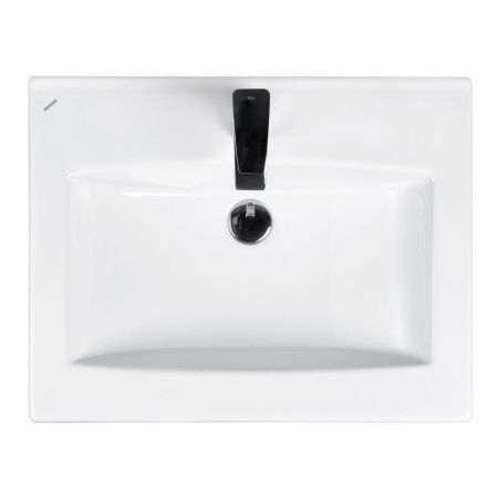 Раковина из сантехнического фарфора Santek Элина WH501606 60х50 накладная цвет белый