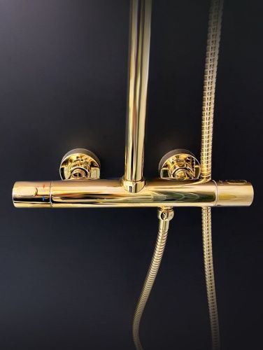 Душевая стойка AltroBagno Costanza AltroBagnoCostanza0302Or настенная цвет золото - фото 3