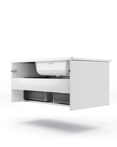 Тумба под раковину La Fenice Terra FNC-01-TER-B-80 80х50 подвесная цвет белый - фото 3