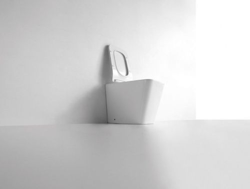 Унитаз приставной CeramaLux 3170 белый с сиденьем микролифт безободковый каскадный смыв - фото 3