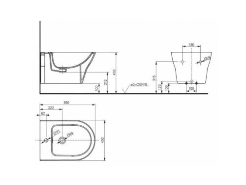 Биде подвесное Toto BW10045G1 цвет белый - фото 3