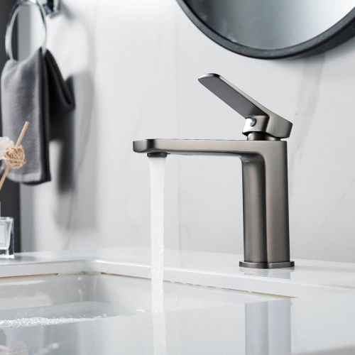 Смеситель Shevanik S9901T на раковину оружейная сталь - фото 5