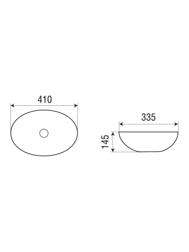 Раковина из сантехнического фаянса WeltWasser WW SK 10000004552 30 см накладная цвет бежевый/коричневый без отверстий под смеситель - фото 2