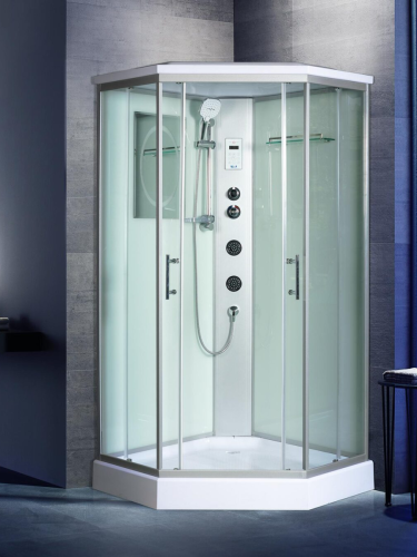 Душевая кабина WeltWasser WW500 10000003285 100х100 пятиугольная с крышей ориентация универсальная - фото 3