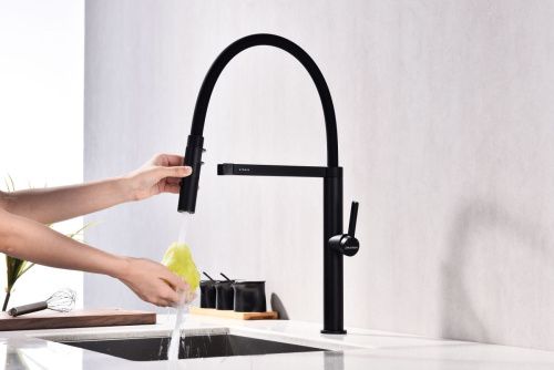 Смеситель для кухни Paulmark LEADER Le214101-AN на мойку черный - фото 5