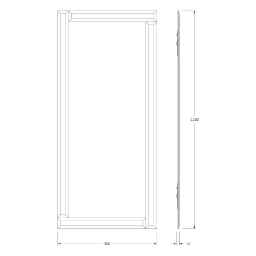 Зеркало Evoform Style BY 0804 50х110 подвесное - фото 2