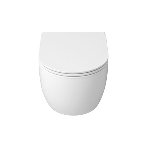 Унитаз подвесной Grossman Торнадо GR-4415SQ белый с сиденьем микролифт безободковый смыв торнадо - фото 2