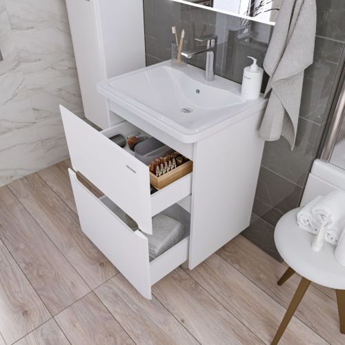 Тумба под раковину Grossman Адель 106039 60х40 напольная цвет белый - фото 4