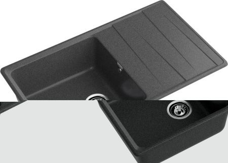 Кухонная мойка Granfest Level LV-860L графит 85х50 цвет серый поверхность матовая