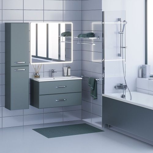 Тумба с раковиной Uperwood Foster 291020542 90х50 цвет серый - фото 2