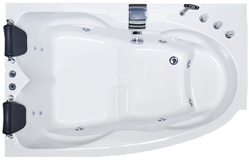 Ванна акриловая Royal Bath SHAKESPEARE RB652100CM-L 170х110 пристенная асимметричная с каркасом