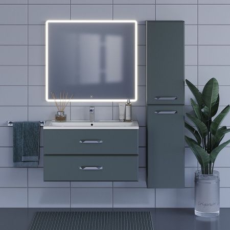 Тумба под раковину Uperwood Foster 291020523 90х50 подвесная цвет серый