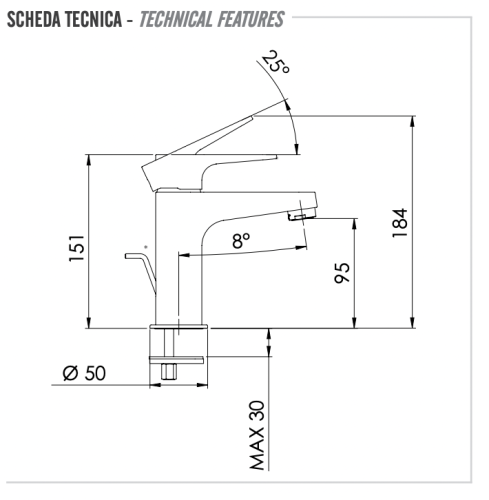 Смеситель для раковины Remer Winner W10 на столешницу хром - фото 2
