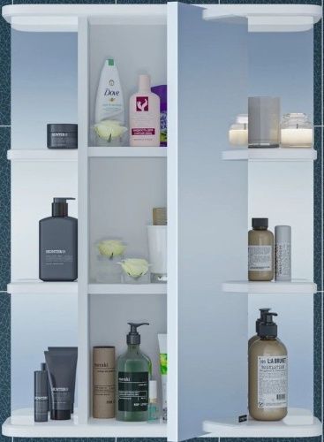 Зеркало-шкаф СанТа Герда 101020 60х70 подвесной цвет белый - фото 2