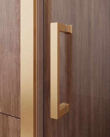 Душевая дверь Cezares MOLVENO MOLVENO-BF-1-140-C-BORO-IV 140х195 стекло прозрачное профиль золото