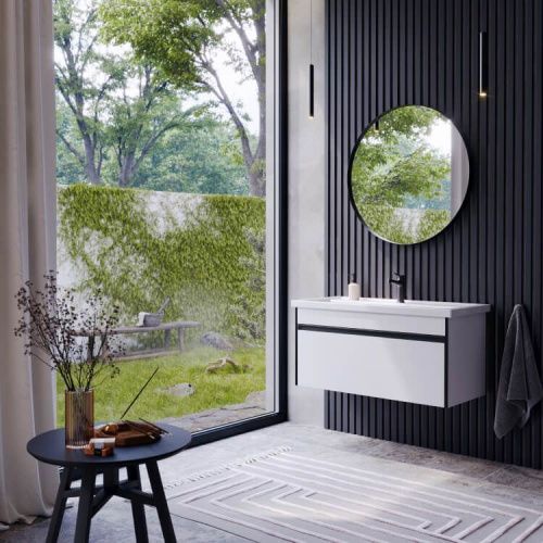 Тумба под раковину Aqwella Y URB0110W 100х40 подвесная цвет белый - фото 2