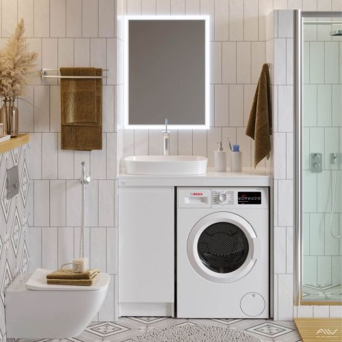 Тумба с раковиной Alavann Soft ALV0957000 100х50 напольная цвет белый - фото 5