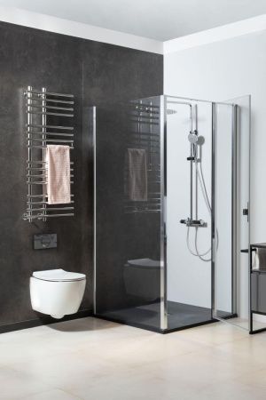 Душевой уголок Allen Brau Priority 3.31004.00 + 3.31019.00 100х100 стекло прозрачное профиль хром без поддона