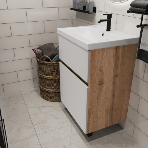 Тумба под раковину 1MarKa Aris Ц0000035778 60х40 цвет белый - фото 5