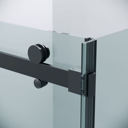 Боковая стенка Grossman Classic 200.K33.04.100.21.00 100х195 стекло прозрачное профиль черный