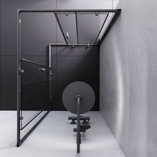 Душевой уголок Am.Pm Gem S W93G-404-120290-BT 120х90 стекло прозрачное профиль черный без поддона - фото 4