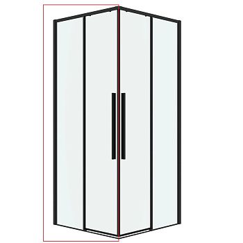 Душевая дверь Grossman Galaxy 1/2.K33.01.80.21.00 80х195 стекло прозрачное профиль черный