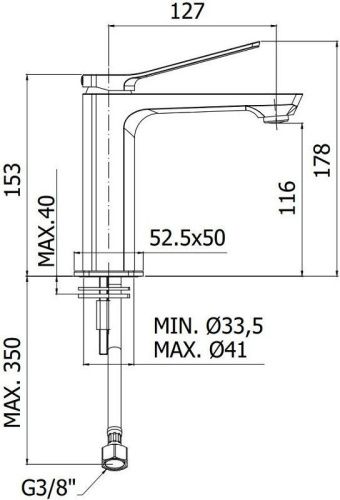 Смеситель Paffoni Tilt TI071ST на раковину нержавеющая сталь - фото 2