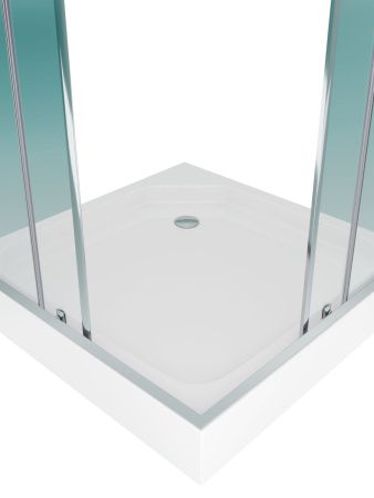 Душевой уголок Teymi Helmi T00603 90х90 стекло прозрачное профиль хром с поддоном