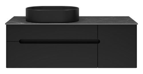 Тумба под раковину Misty Роял П-Роя-01120-021П2Я 120х50 подвесная цвет черный - фото 2