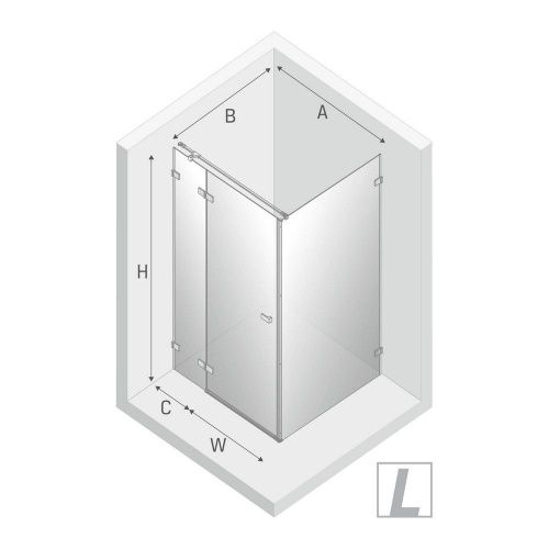 Душевой уголок New Trendy AVEXA Gold EXK-1762 120х100 стекло прозрачное профиль золото без поддона - фото 3