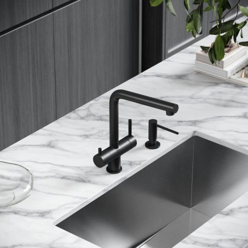 Смеситель для кухни Sancos Spin SC4015MB на мойку черный - фото 2