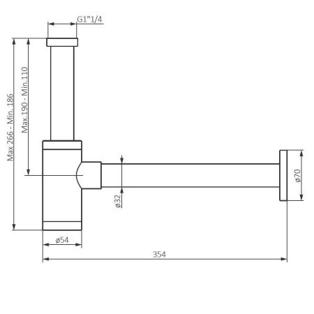 Сифон для раковины Damixa Option 210800300 черный