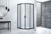 Душевой уголок Royal Bath HK RB90HK-C-BL 90х90 стекло матовое профиль черный с поддоном