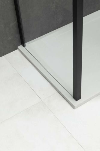 Боковая стенка Allen Brau Priority 3.31015.BBA 80х200 стекло прозрачное профиль черный - фото 2