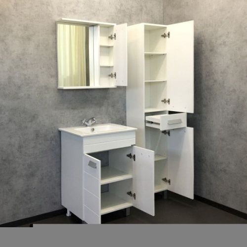 Шкаф-пенал Comforty Модена М 00-00001645CF 40х190 напольный цвет белый - фото 3