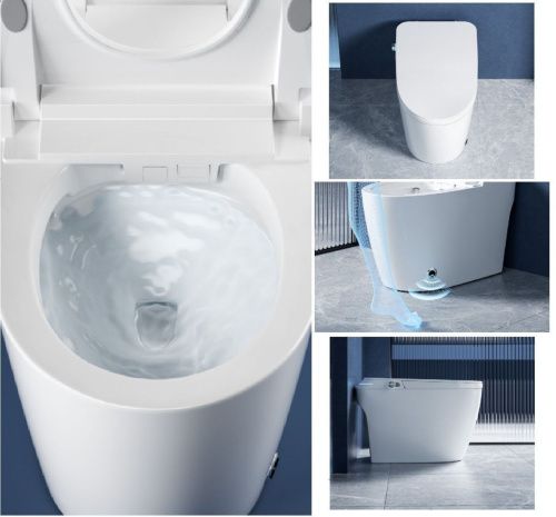 Унитаз приставной Cerutti SPA CT10615 белый с сиденьем микролифт безободковый смыв торнадо - фото 2