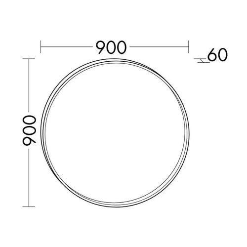 Зеркало с подсветкой Burgbad SIDG090 90х90 подвесное - фото 2