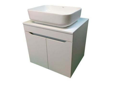 Тумба с раковиной Sintesi STL.W7019_SIN-LVB-APP-409WM 60х60 подвесная цвет белый - фото 2