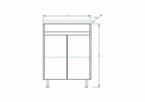 Тумба под раковину Stella Polar Фаворита SP-00000163 60х40 напольная цвет белый - фото 2