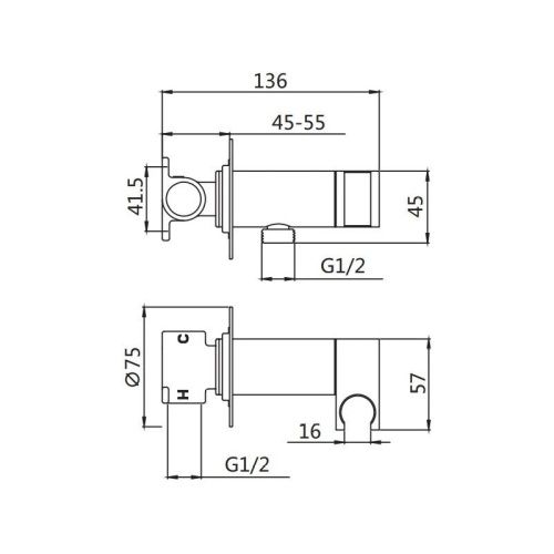 Гигиенический душ со смесителем Shevanik S147G золото - фото 3