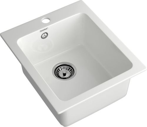 Кухонная мойка Granfest Praktik P-505 иней 45х50 цвет белый поверхность матовая - фото 2