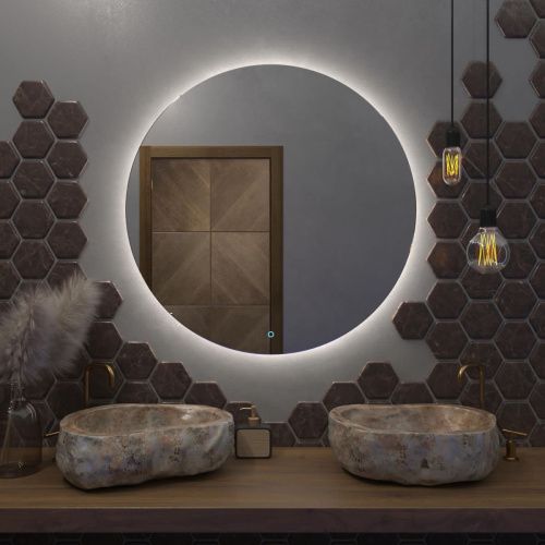 Зеркало с подсветкой Onika Сола 208097 80х80 подвесное - фото 3