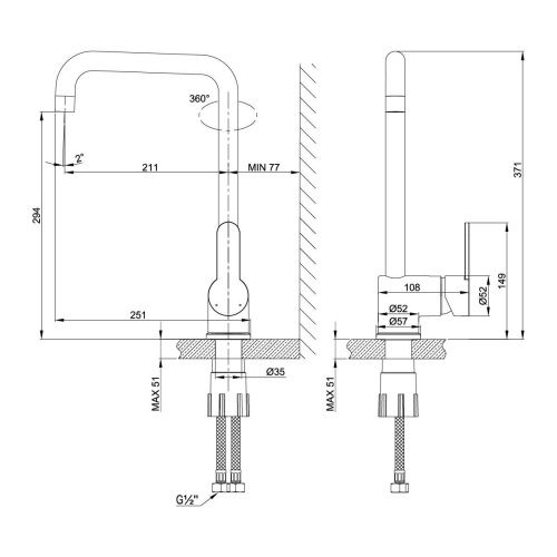 Смеситель для кухни LeMark Expert LM5073S на мойку - фото 2