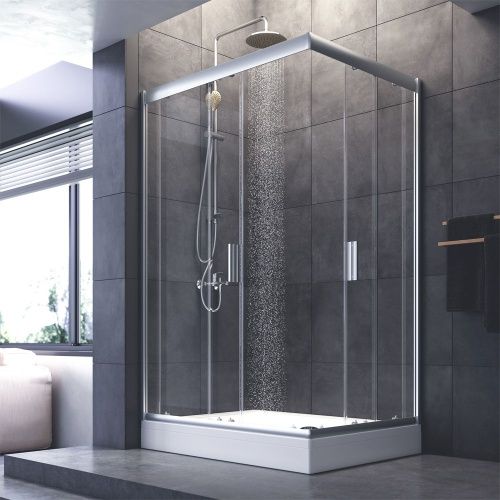 Душевой уголок Am.Pm Gem W90G-404-120290-MT 120х90 стекло прозрачное профиль хром без поддона - фото 3